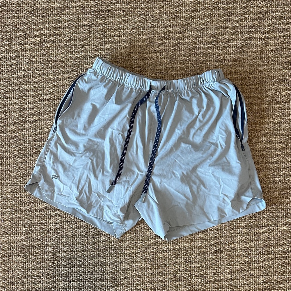 Fabletics Light Gray Athletic Shorts